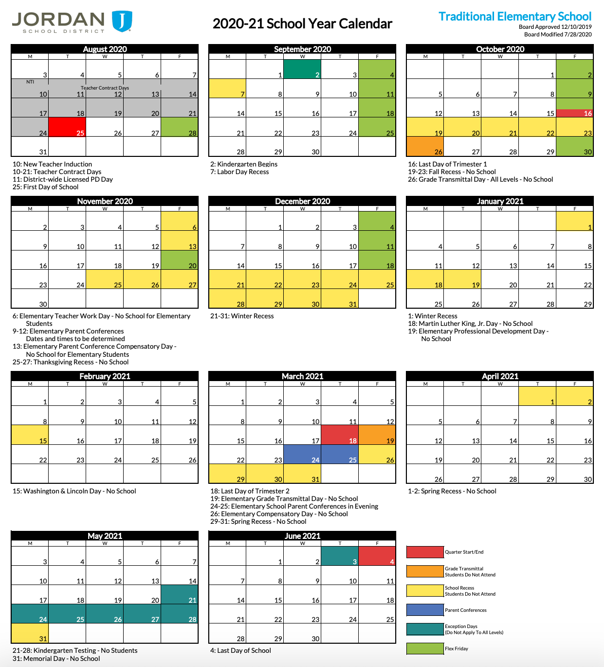 Calendars Herriman Elementary